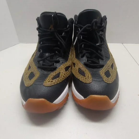 Air Jordan Jumpman Team J Low Size 11 Black Gold Snakeskin Retro Basketball Shoe